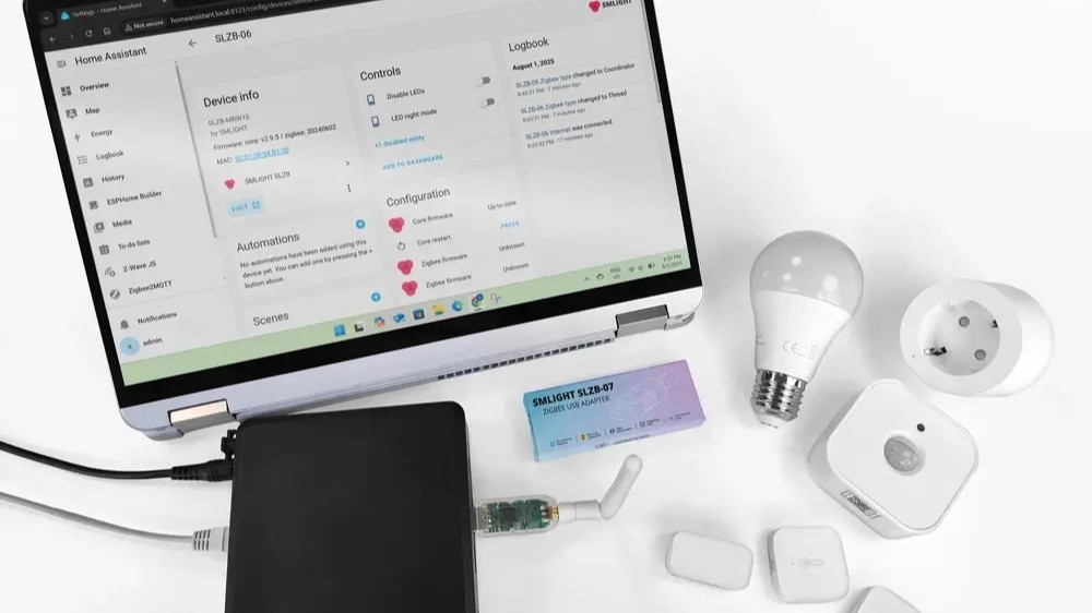 smlight-slzb-07 zigbee thread matter koordinátor adaptér home assistant evtech_cz
